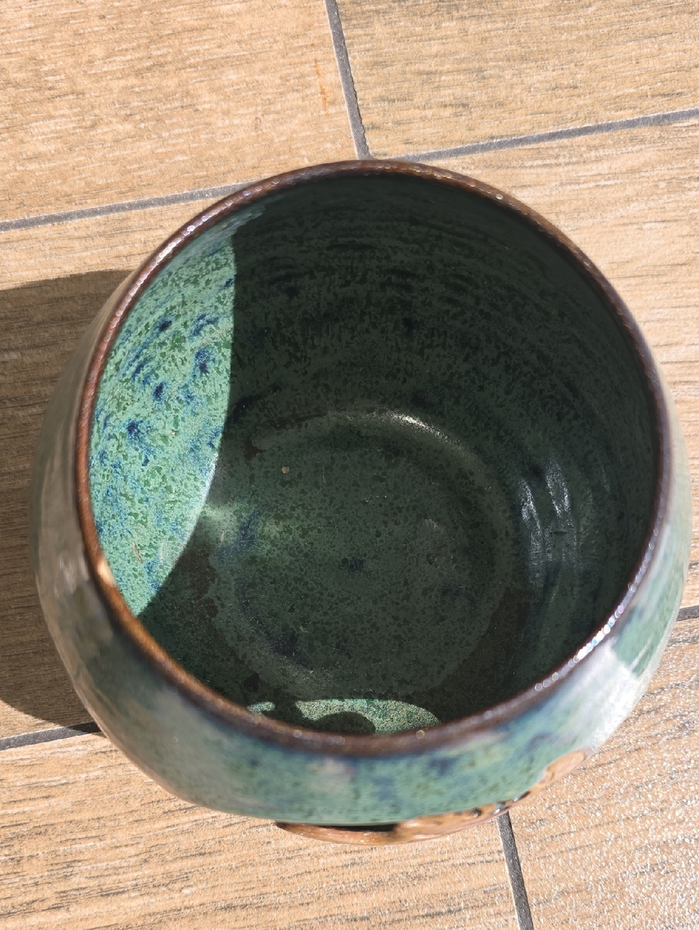 Rustic Green Handmade Glazed Ceramic Votive with Moose Cutout - Picture 13 of 16